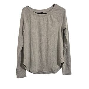Yogalicious Women’s Sweatshirt Gray Size M Long Sleeve Pullover w/ Thumb Holes